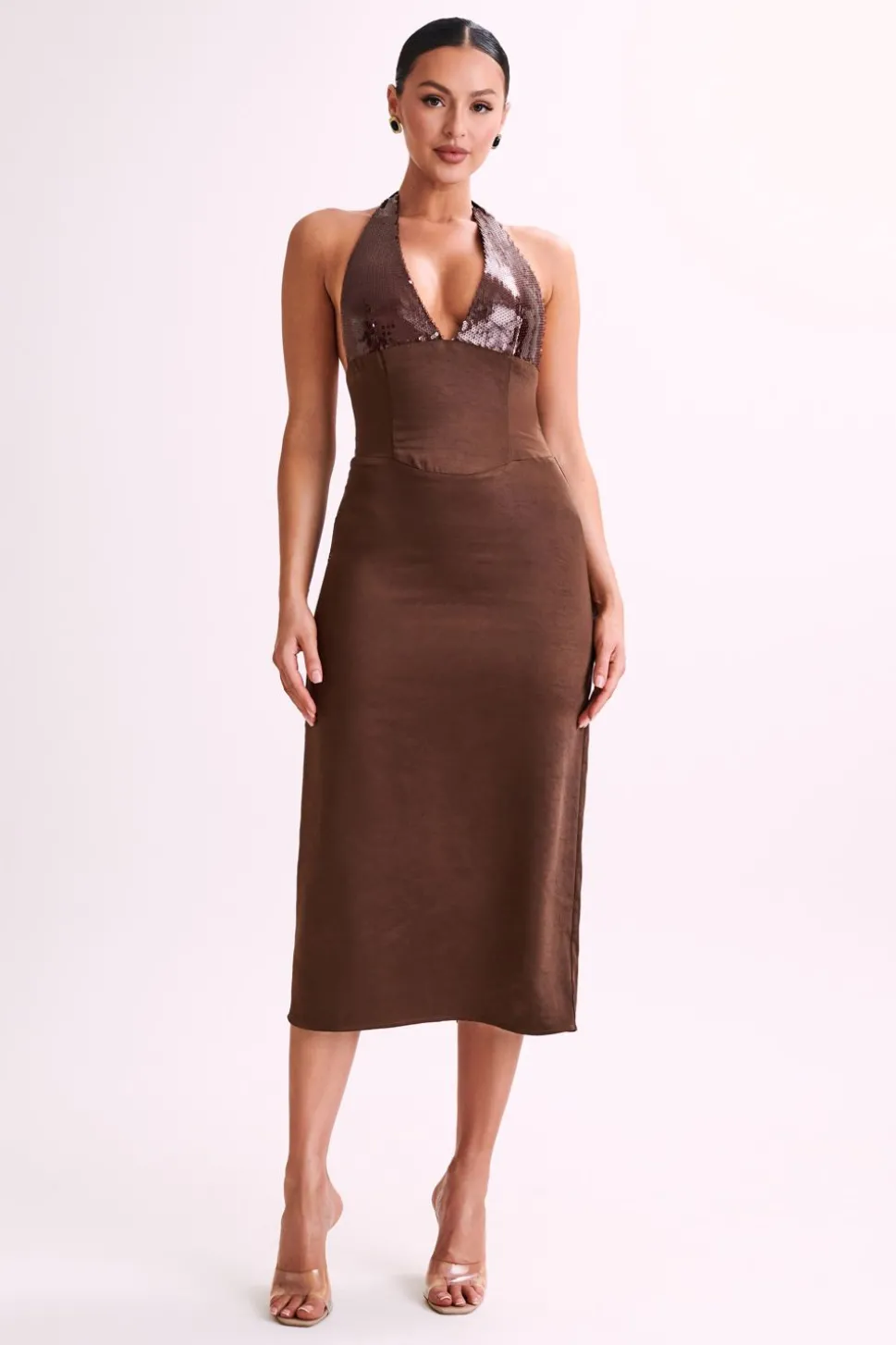 ebony_0-1.webp Women MESHKI Midi Dresses<Ebony
