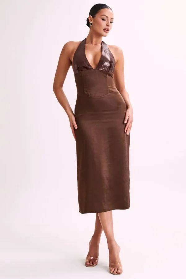 ebony_4-1.webp Women MESHKI Midi Dresses<Ebony
