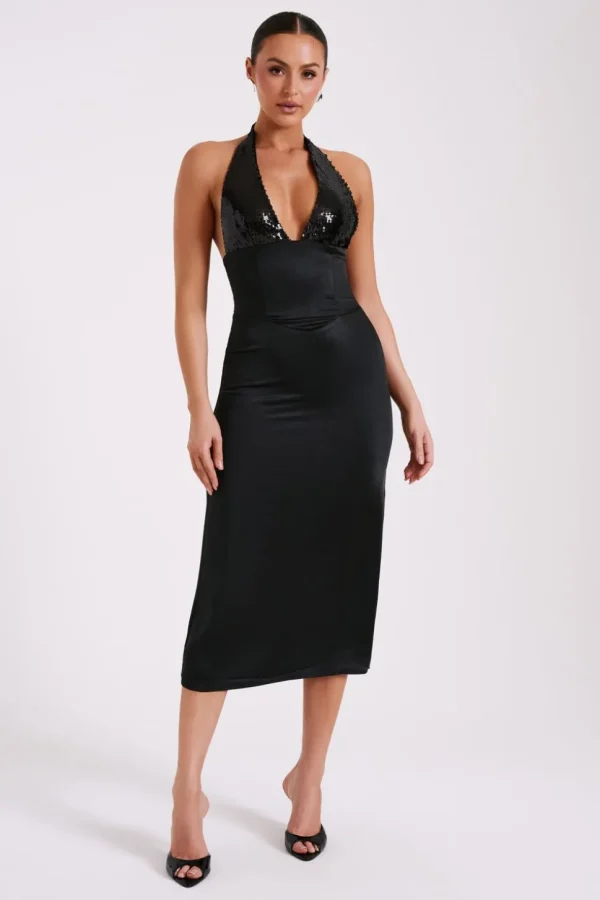ebony_5.webp Women MESHKI Midi Dresses<Ebony