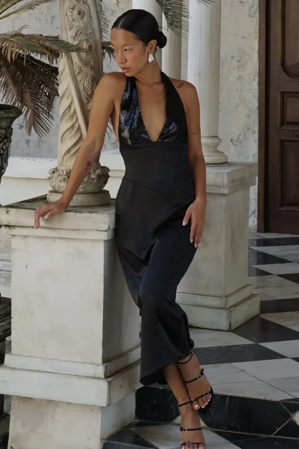 ebony_9.webp Women MESHKI Midi Dresses<Ebony